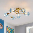 GobekUsa Glass Ball LED Chandeliers for Room Pendant Lights