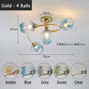 GobekUsa Glass Ball LED Chandeliers for Room Pendant Lights