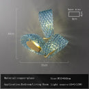 GobekUsa Blue Glass Flower Ceiling Chandelier Copper Hanging Lamps