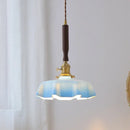GobekUsa Blue Glass LED Pendant Lamp for Dining Living Room Bedroom
