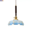 GobekUsa Blue Glass LED Pendant Lamp for Dining Living Room Bedroom