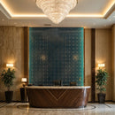 Blue Glossy Ceramic Accent Tiles 8x8