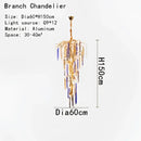 GobekUsa Crystal Pendant Chandelier - Elegant Ceiling Light for Villa Stairwell & Hotel