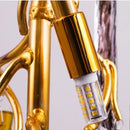 GobekUsa Crystal Pendant Chandelier - Elegant Ceiling Light for Villa Stairwell & Hotel