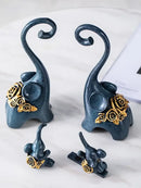 GobekUsa Elephant Family Swing Sculpture: Resin Home Decor & Gift
