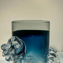 GobekUsa Blue Gradient Wavy Glass Vase for Floral Arrangements and Room Decor