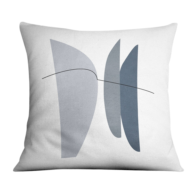 Blue Gray Abstract A Cushion