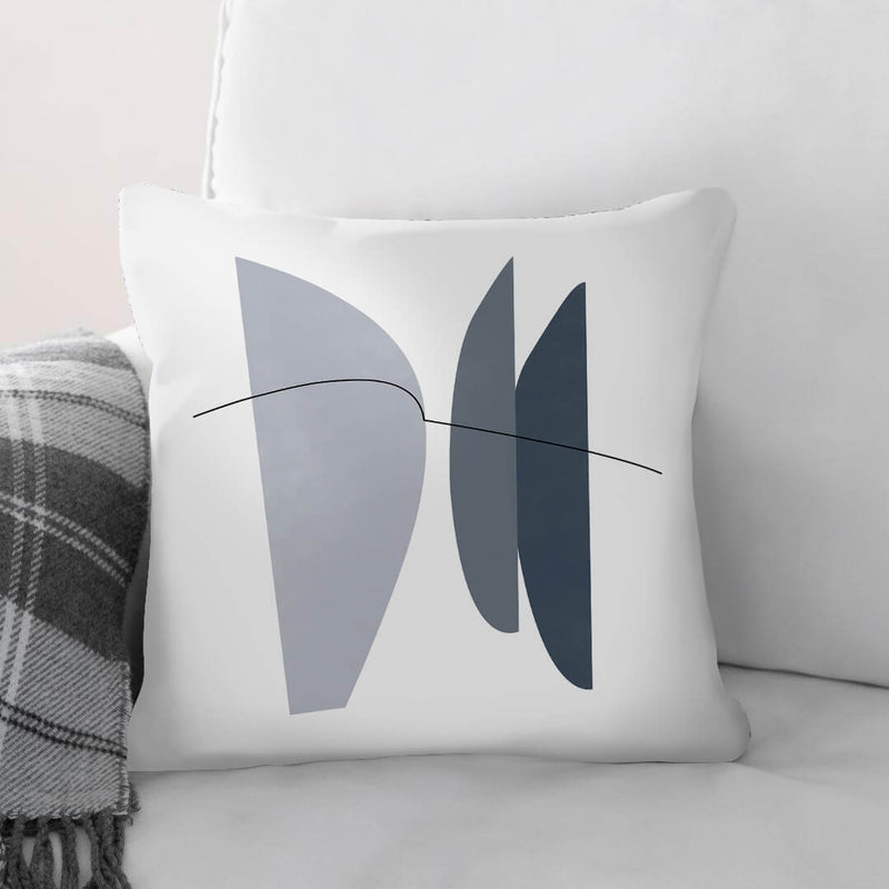 Blue Gray Abstract A Cushion