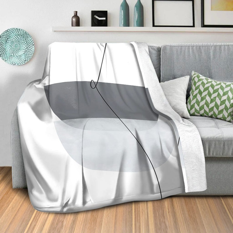 Blue Gray Abstract B Blanket