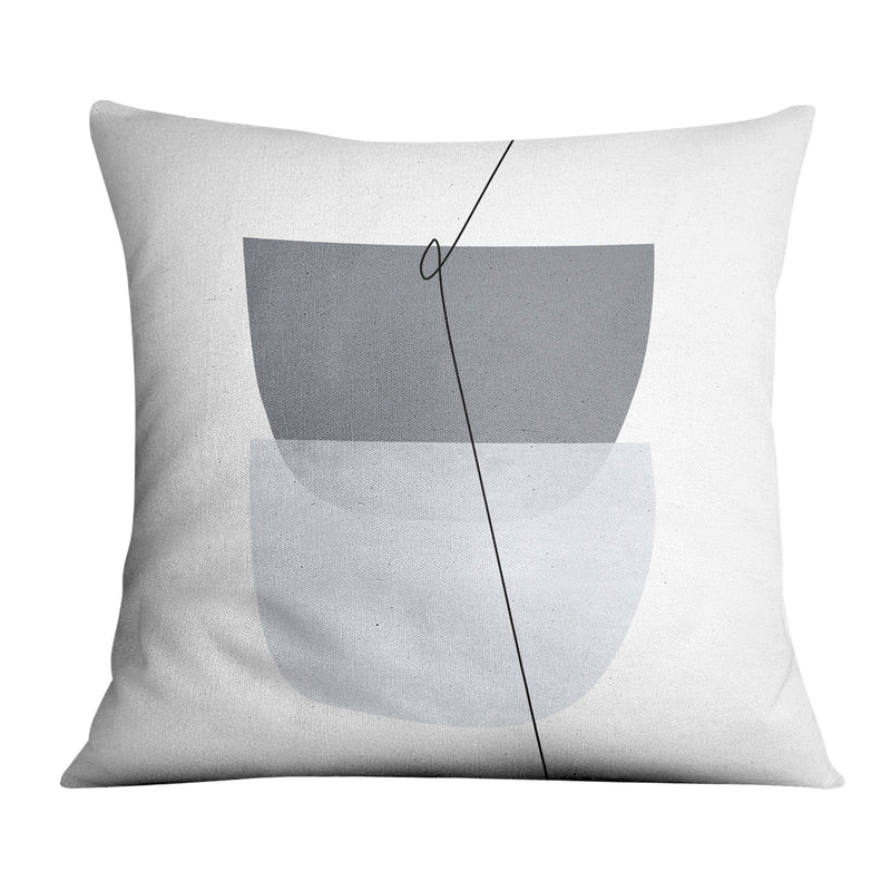 Blue Gray Abstract B Cushion