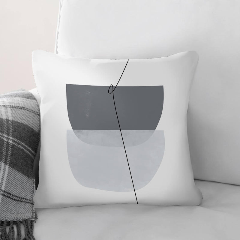 Blue Gray Abstract B Cushion