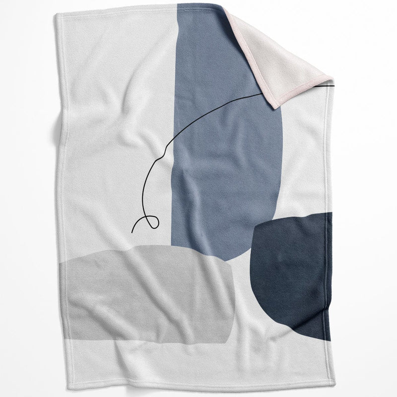 Blue Gray Abstract C Blanket