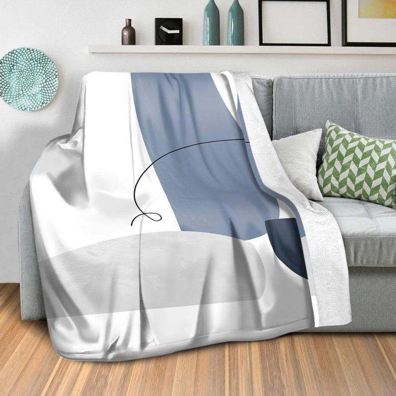 Blue Gray Abstract C Blanket