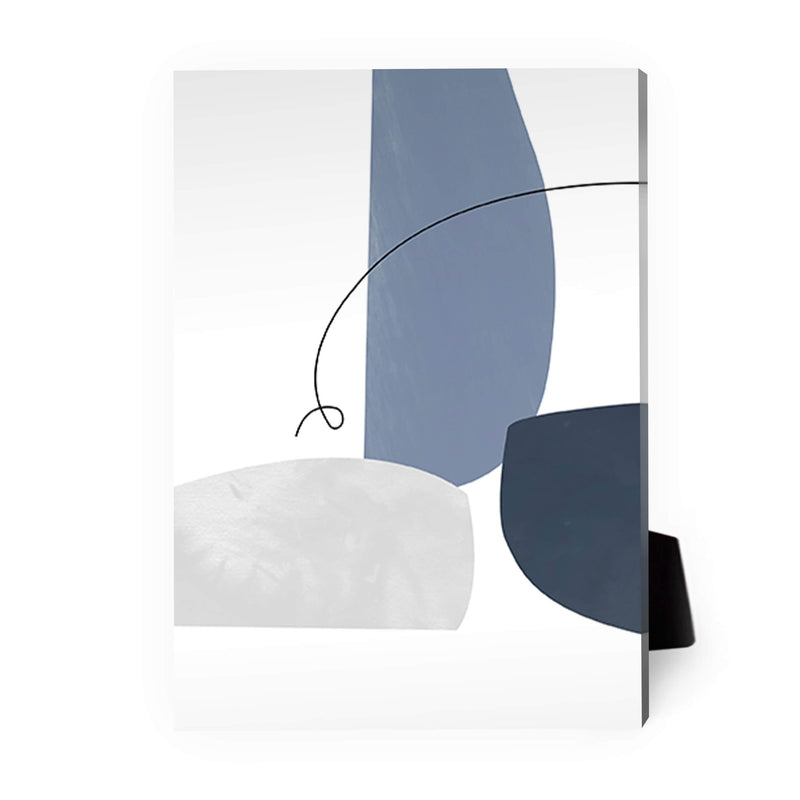 Blue Gray Abstract C Desktop Canvas