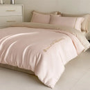 GobekUsa Cotton Solid Color Bedding Set, Premium Quality Embroidery Quilt Cover, Single Bed.