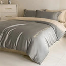 GobekUsa Cotton Solid Color Bedding Set, Premium Quality Embroidery Quilt Cover, Single Bed.