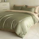 GobekUsa Cotton Solid Color Bedding Set, Premium Quality Embroidery Quilt Cover, Single Bed.