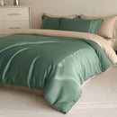 GobekUsa Cotton Solid Color Bedding Set, Premium Quality Embroidery Quilt Cover, Single Bed.