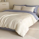 GobekUsa Cotton Solid Color Bedding Set, Premium Quality Embroidery Quilt Cover, Single Bed.