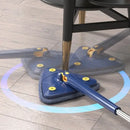 Blue & gray rotating telescopic triangle floor mop kitchen squeegee by Decorbites