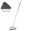 Blue & gray rotating telescopic triangle floor mop kitchen squeegee by Decorbites