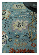Blue, Ivory and Beige 8x10 and 9x12 Hand knotted Traditional Oushak Wool Area Rug by The Rug Decor