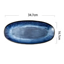 GobekUsa Blue Kiln Glazed Ceramic Sushi Plate