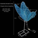 GobekUsa Blue Lace LED Butterflies Lamp for Romantic Wedding Decor