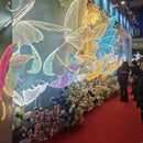 GobekUsa Blue Lace LED Butterflies Lamp for Romantic Wedding Decor