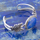Blue Lapis and Sterling Silver Statement Cuff
