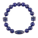 Blue Lapis Beaded Stretch Bracelet