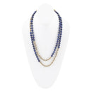 Blue Lapis Wrap Golden Necklace