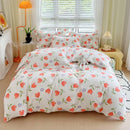 GobekUsa Cotton Stripe Comforter Cover Set for Single Double Bed - Autumn Winter
