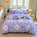 GobekUsa Cotton Stripe Comforter Cover Set for Single Double Bed - Autumn Winter