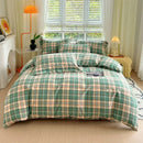GobekUsa Cotton Stripe Comforter Cover Set for Single Double Bed - Autumn Winter