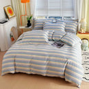 GobekUsa Cotton Stripe Comforter Cover Set for Single Double Bed - Autumn Winter