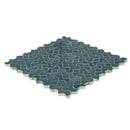 Blue Leather Alba Ceramic Accent Tiles 10 1/2x10 1/2