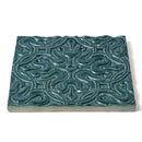 Blue Leather Ceramic Accent Tiles 6x6