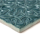 Blue Leather Ceramic Accent Tiles 6x6