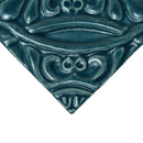 Blue Leather Medallion Ceramic Accent Tiles 6x6