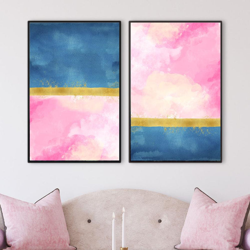 Blue Meets Pink Canvas