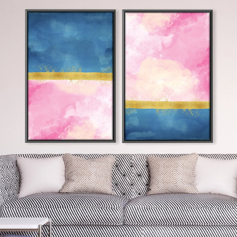 Blue Meets Pink Canvas