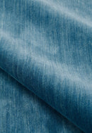 Blue Modern Solid Design Hand Loomed Wool Area Rug