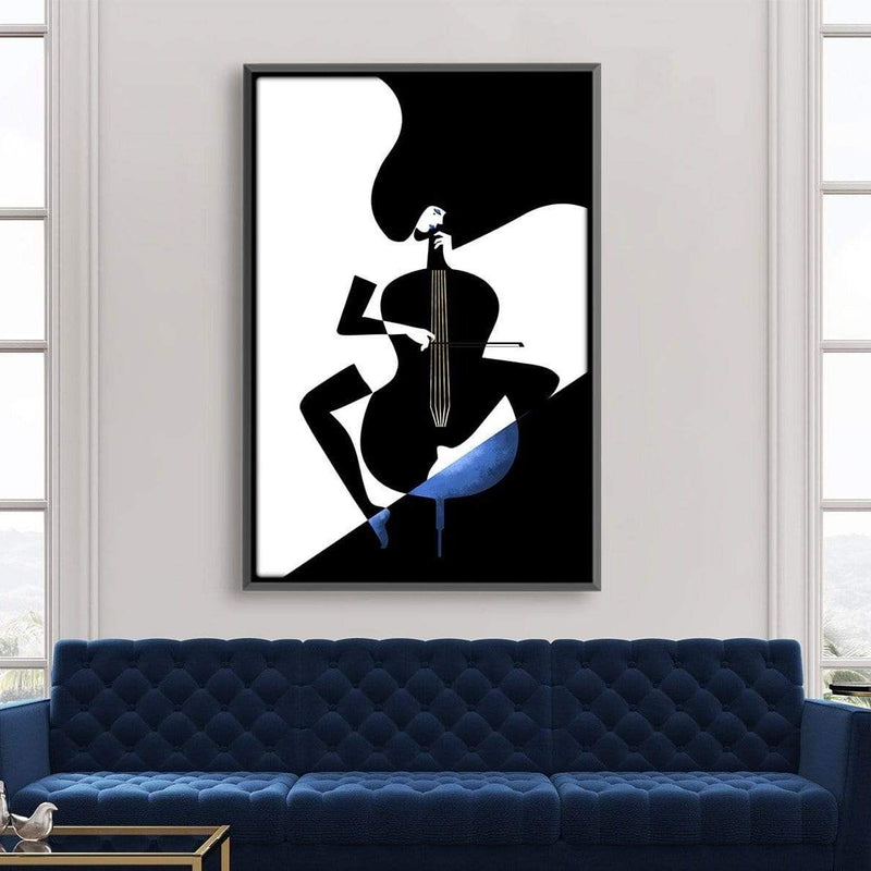 Blue Musician Canvas