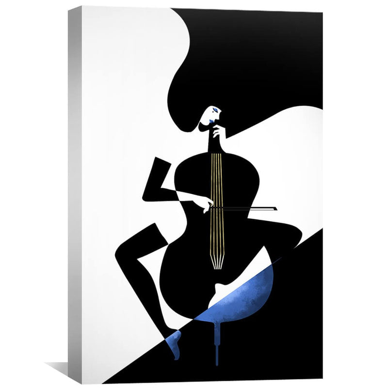 Blue Musician Canvas