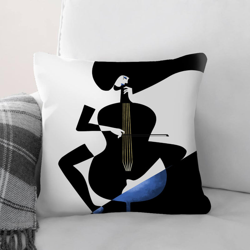 Blue Musician Cushion