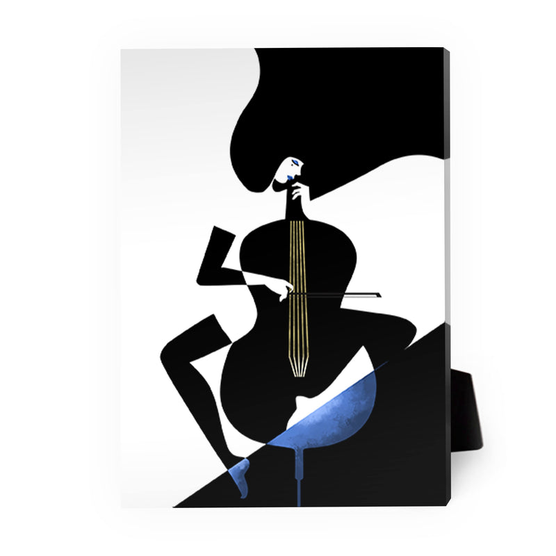 Blue Musician Desktop Canvas