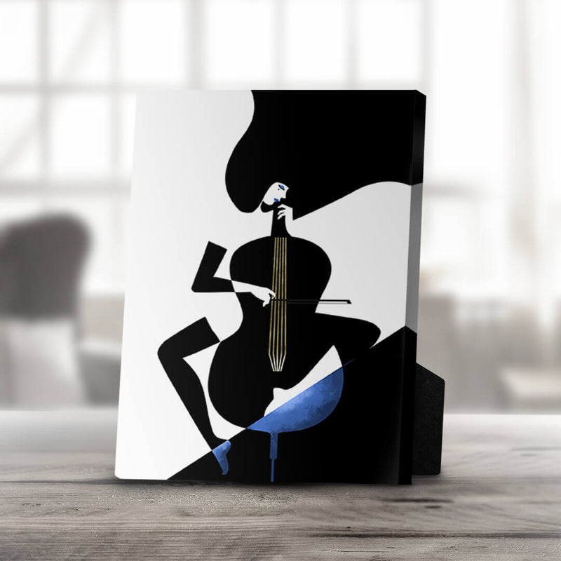 Blue Musician Desktop Canvas