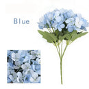 Blue peony and tea rose silk fake flowers – home garden decor by Decorbites