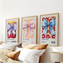 Girly Bow Wall Art Trio. Preppy Pastel Fashion Quotes Posters by Wall Art Set
